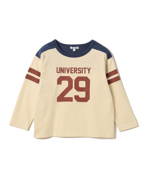 B:MING by BEAMS（ビーミングバイビームス）の「フットボール Tシャツ （100～140cm)（Tシャツ/カットソー・キッズ・ベージュ/ブルー系その他2・100/110/120/130/140）」の9枚目の写真