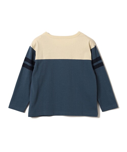 B:MING by BEAMS（ビーミングバイビームス）の「フットボール Tシャツ （100～140cm)（Tシャツ/カットソー・キッズ・ベージュ/ブルー系その他2・100/110/120/130/140）」の3枚目の写真
