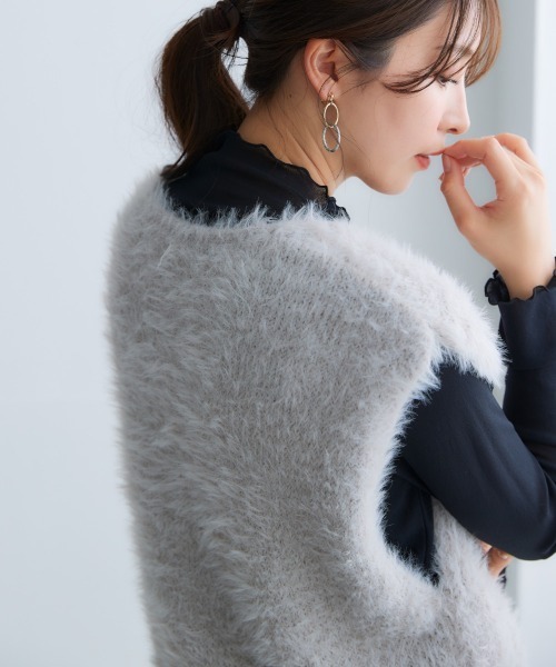 新品未使用品　シャギーニットベスト シャギーニットベスト 通販【ニッセン】