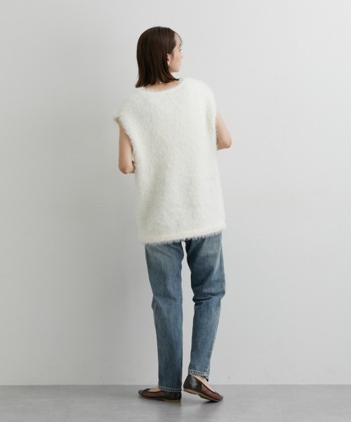 nissen（ニッセン）の「シャギーニットベスト（ベスト・レディース・ライトグレー/チャコールグレー/アイボリー・S/M/L/LL）」の11枚目の写真