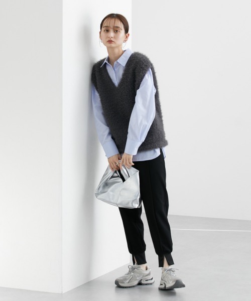 nissen（ニッセン）の「シャギーニットベスト（ベスト・レディース・ライトグレー/チャコールグレー/アイボリー・S/M/L/LL）」の14枚目の写真