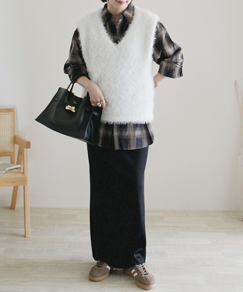 新品未使用品　シャギーニットベスト シャギーニットベスト 通販【ニッセン】