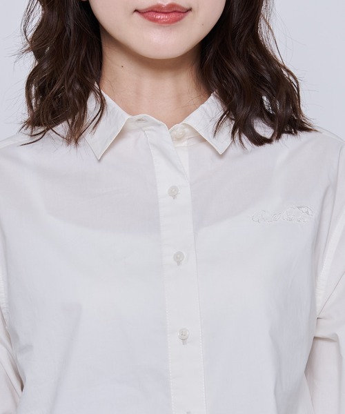 Arnold Palmer(アーノルドパーマー)の「ニットベスト × シャツ チュニック レイヤード セット(アンサンブル・レディース・ベージュ/ブラック・S/M/L)」の3枚目の写真