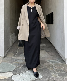 CAPRICIEUX LE'MAGE | 【オケージョンアイテム/サイズ展開あり】ビスチェSETウェーブネックワンピース(ワンピース)