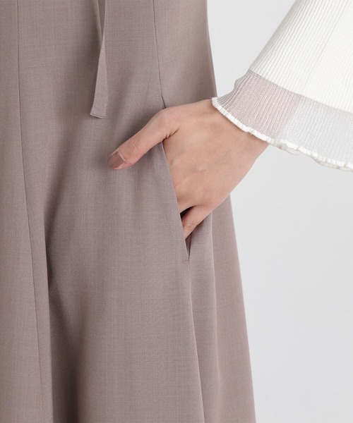 NATURAL BEAUTY BASIC（ナチュラルビューティーベーシック）の「◇【美人百花掲載】2wayショルダーリボンジャンスカ（ジャンパースカート・レディース・ブラウン/ネイビー・MEDIUM/SMALL）」の15枚目の写真