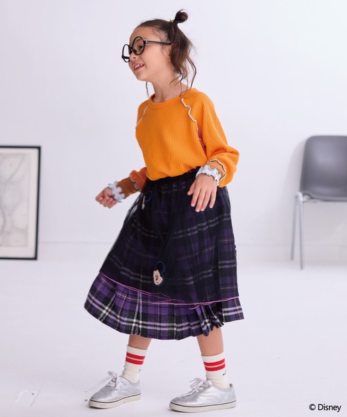 HOGAN RANCH WEAR（ホーガンランチウエア）の「ワッフルメローリブカットソー（Tシャツ/カットソー・キッズ・オレンジ/ブラック/オフホワイト・90/100/110/120/130/140/150）」の8枚目の写真