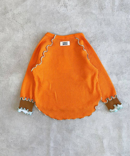 HOGAN RANCH WEAR（ホーガンランチウエア）の「ワッフルメローリブカットソー（Tシャツ/カットソー・キッズ・オレンジ/ブラック/オフホワイト・90/100/110/120/130/140/150）」の15枚目の写真