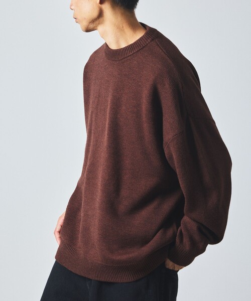 FREAK'S STORE（フリークスストア）の「限定展開 リラックスフィット イージーケア ウォッシャブル クルーネックニット（ニット/セーター・メンズ・グレイッシュブルー/グリーン/レッド/グレー/ネイビー/ダークブラウン/ブラック・SMALL/MEDIUM/LARGE）」の12枚目の写真