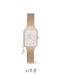 Quadro Crystal Zodiac Melrose 20x26MM レーディス腕時計 ゴールド
