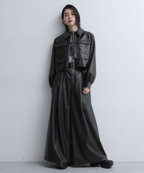 HARE（ハレ）の「ポケットデザインブルゾン(HARE)（ブルゾン・レディース・ワインレッド/ブラック・FREE）」の5枚目の写真