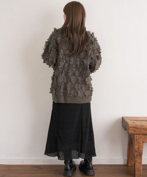 RETRO GIRL(レトロガール)の「【S/Lサイズ】フリンジPO(ニット/セーター・レディース・チャコールグレー/ダークブルー/ナチュラル・LARGE/SMALL)」の17枚目の写真