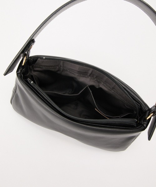 現行·未使用✨ラシット　ナナ　レザーショルダーバッグ　ハンドバッグ 2024AW ソフトレザーシンプルショルダーバッグ［silver］ | russet(ラシット