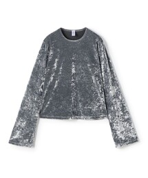 Simone wild HAMMERED VELVET EASY LONG SLEEVE