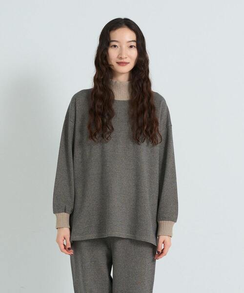 conges payes ADIEU TRISTESSE（コンジェ ペイエ アデュートリステス）の「リブタートルプルオーバー（Tシャツ/カットソー・レディース・ベージュ/グレー/カーキ・FREE）」の10枚目の写真