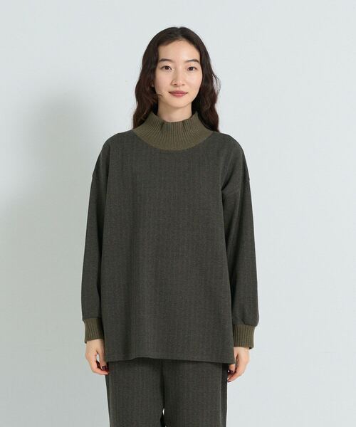 conges payes ADIEU TRISTESSE（コンジェ ペイエ アデュートリステス）の「リブタートルプルオーバー（Tシャツ/カットソー・レディース・ベージュ/グレー/カーキ・FREE）」の22枚目の写真