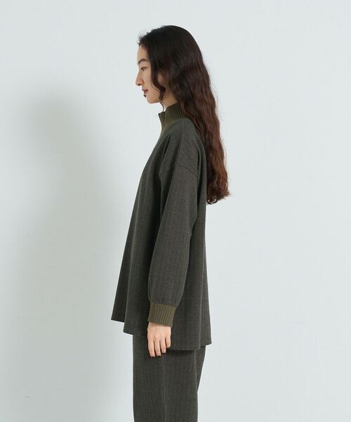 conges payes ADIEU TRISTESSE（コンジェ ペイエ アデュートリステス）の「リブタートルプルオーバー（Tシャツ/カットソー・レディース・ベージュ/グレー/カーキ・FREE）」の18枚目の写真