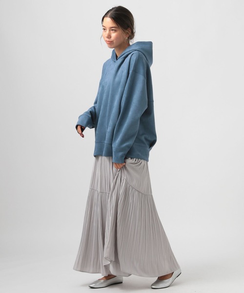 BAYFLOW（ベイフロー）の「フェイクスウェードフーディー（パーカー・レディース・モカ/ブルー/アイボリー・FREE）」の7枚目の写真