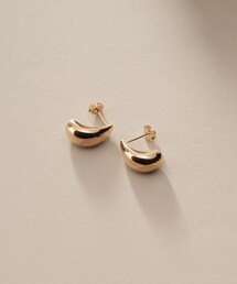 COCOSHNIK♡両耳ピアス K10トリニティモチーフ フープピアス（ピアス（両耳用