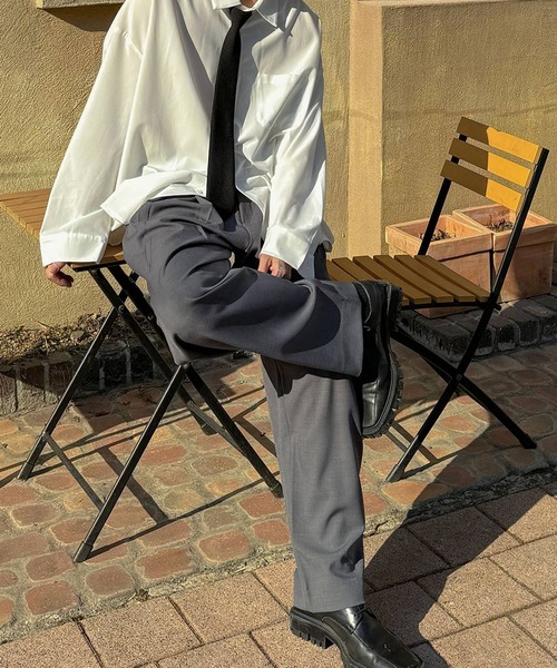 ASCLO(エジュクロ)の「ASCLO/タックスラックス(スラックス・メンズ・チャコール/ブラック・FREE)」の7枚目の写真