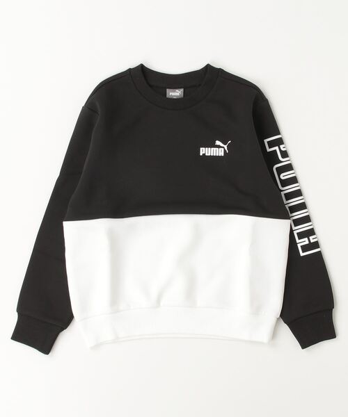 PUMA(プーマ)の「プーマ PUMA PUMA POWER MX クルー(スウェット・キッズ・オリーブ/ブルー/ブラック×ホワイト・100cm/110cm/120cm/130cm/140cm/150cm/160cm)」の2枚目の写真