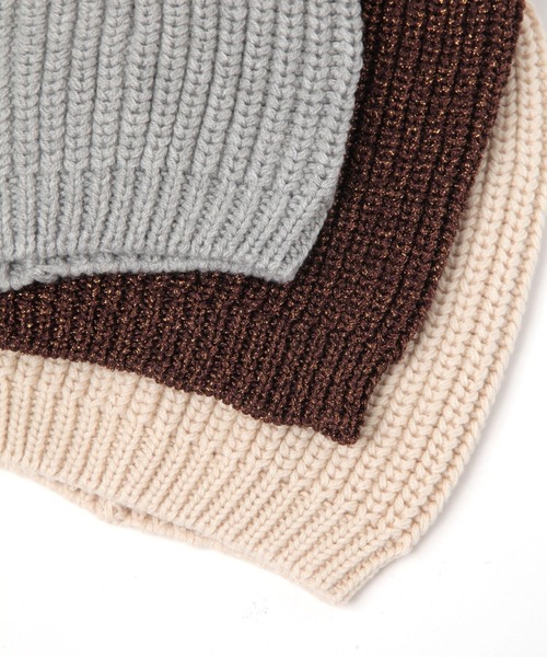 studio CLIP(スタディオクリップ)の「アソートニットワッチ(ニットキャップ/ビーニー・レディース・ブラウン/グレー/ブラック/アイボリー・FREE)」の10枚目の写真