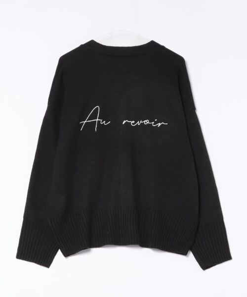 STYLEBLOCK（スタイルブロック）の「ロゴ刺繍ニットカーディガン（カーディガン/ボレロ・レディース・アイボリー/ブラック/チャコールグレー・M）」の5枚目の写真