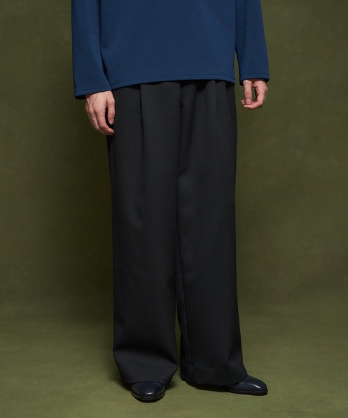 COLUMN(コラム)の「COLUMN / ワイドストレートパンツ(その他パンツ・メンズ・ベージュ/ブラック・MEDIUM/SMALL)」の2枚目の写真