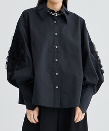 【HOUGA/ホウガ】grass blouse/袖刺繍ブラウス