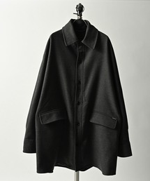 ADAM PATEK（アダムパテック）の「【ADAMPATEK/アダムパテック】wool blend over shirt coat / ウール混オーバーシャツコート（ステンカラーコート）」