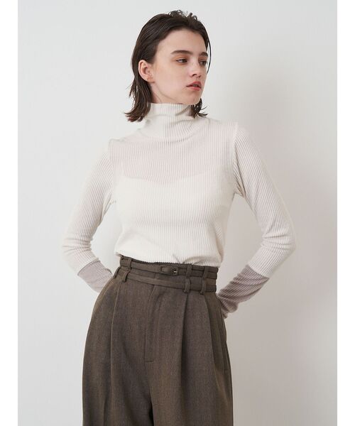 【セール】ストライプベロアカットソー（Tシャツ/カットソー）｜ELENDEEK（エレンディーク）