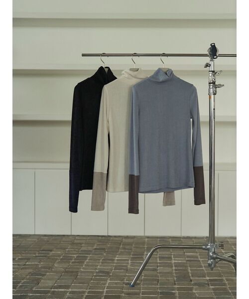 【セール】ストライプベロアカットソー（Tシャツ/カットソー）｜ELENDEEK（エレンディーク）