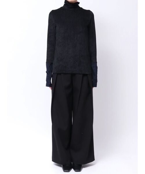 【セール】ストライプベロアカットソー（Tシャツ/カットソー）｜ELENDEEK（エレンディーク）