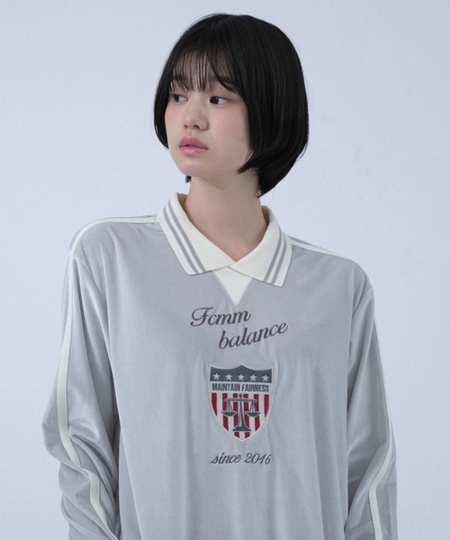 FCMM(エフシーエムエム)の「VELOUR CREWNECK/ベロアクルーネック(スウェット・レディース・ライトブルー/ブラック/グレー・MEDIUM/LARGE)」の8枚目の写真