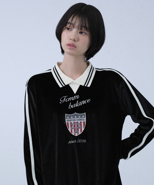 FCMM(エフシーエムエム)の「VELOUR CREWNECK/ベロアクルーネック(スウェット・レディース・ライトブルー/ブラック/グレー・MEDIUM/LARGE)」の5枚目の写真