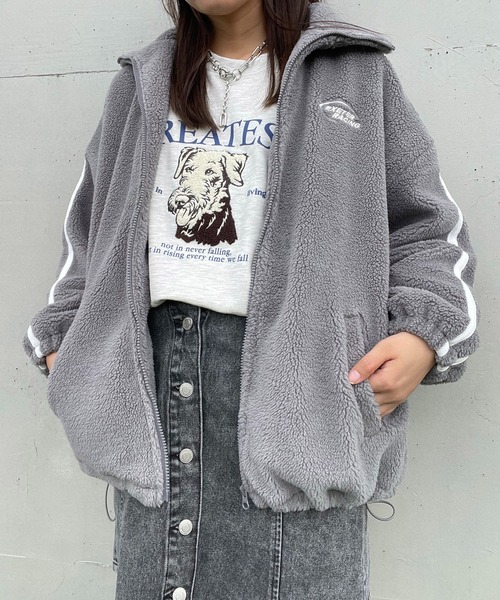 セール】◇選べるアソートデザイン スタンドカラーボアブルゾン