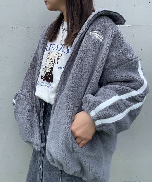 セール】◇選べるアソートデザイン スタンドカラーボアブルゾン