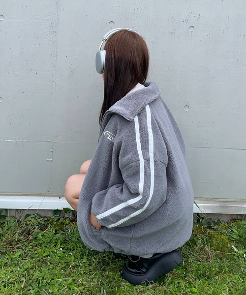 AS KNOW AS plus（アズノゥアズプラス）の「◇選べるアソートデザイン スタンドカラーボアブルゾン【UNISEX ITEM】（ブルゾン・レディース・アイボリー/ブラック/グレー/ホワイト系その他/ベージュ系その他・FREE）」の20枚目の写真