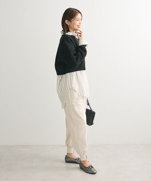 Green　Parks（グリーンパークス）の「・furryrateポンチスエードジョガーパンツ（その他パンツ・レディース・グリーン/モカ/チャコールグレー/アイボリー・FREE）」の16枚目の写真