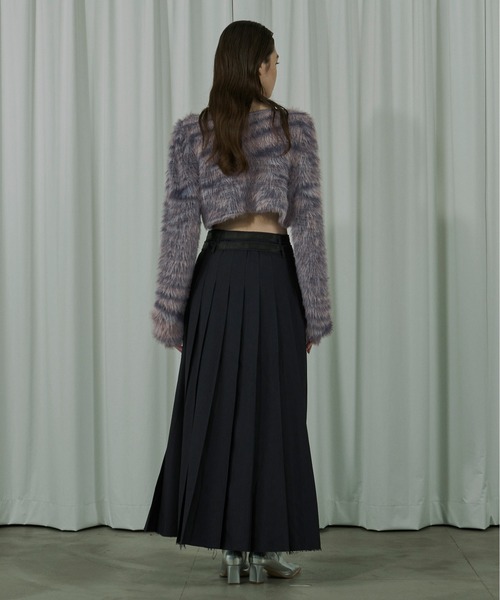 Ezick（エジック）の「Stuffed shaggy ビジューニットカーディガン（カーディガン/ボレロ・レディース・グレー系その他/ブラック/ボルドー・FREE）」の16枚目の写真