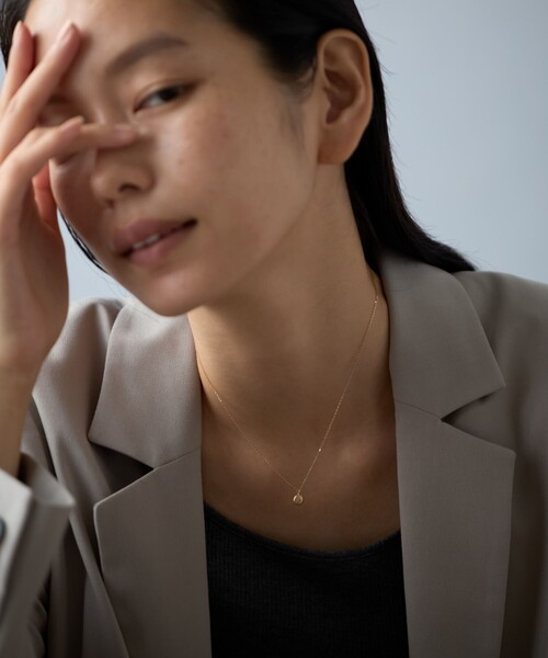 【Joueteジュエッテ】K10YG V字ダイヤモンド レイヤー ネックレス レイヤー] K10YG ネックレス ダイヤモンド（036859） ｜ women