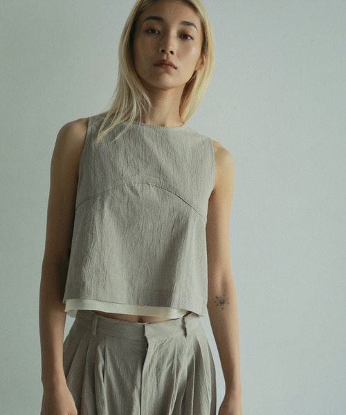 トップス anuke Backopen Check Tops セール】Backopen Check Tops（Tシャツ/カットソー）｜anuke