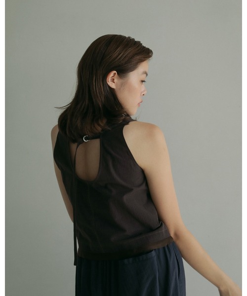 セール】Backopen Check Tops（Tシャツ/カットソー）｜anuke
