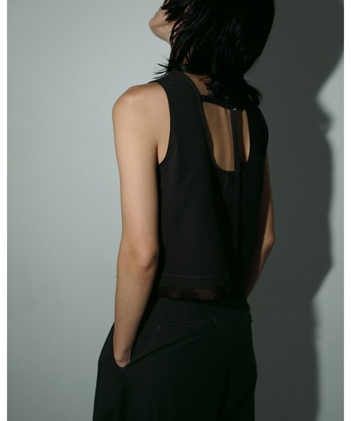 セール】Backopen Check Tops（Tシャツ/カットソー）｜anuke