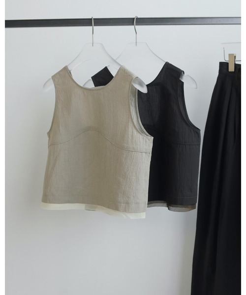 セール】Backopen Check Tops（Tシャツ/カットソー）｜anuke