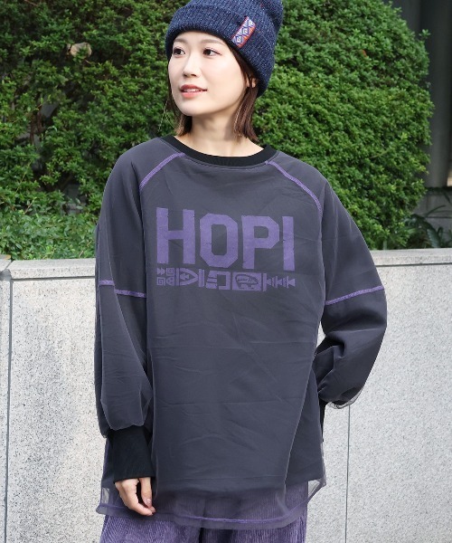 チチカカ(チチカカ)の「チュールレイヤードスウェットプルオーバー(Tシャツ/カットソー・レディース・グレー/ブラック/カーキ・FREE)」の2枚目の写真