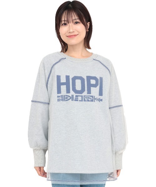 チチカカ(チチカカ)の「チュールレイヤードスウェットプルオーバー(Tシャツ/カットソー・レディース・グレー/ブラック/カーキ・FREE)」の8枚目の写真