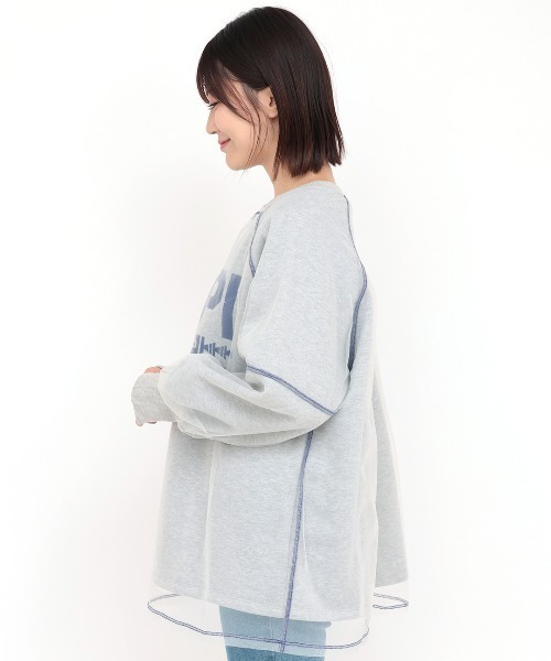 チチカカ(チチカカ)の「チュールレイヤードスウェットプルオーバー(Tシャツ/カットソー・レディース・グレー/ブラック/カーキ・FREE)」の10枚目の写真