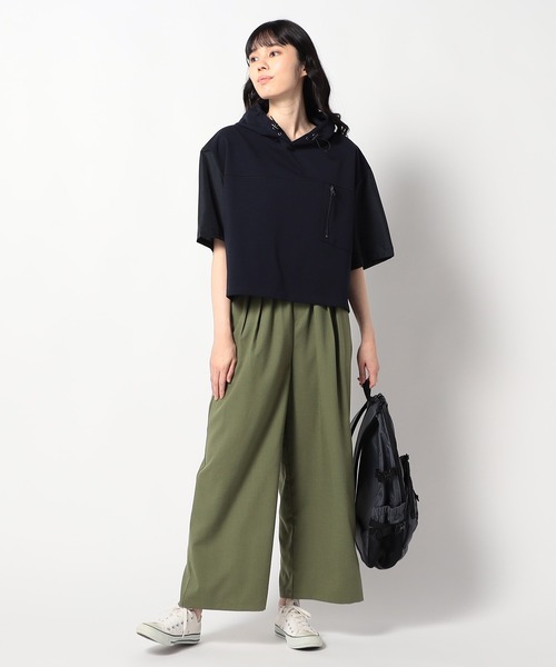 Grand PARK（グランドパーク）の「圧縮カノコ ショートワイドパーカー（その他トップス・レディース・ホワイト/ブラック/ネイビー・FREE）」の6枚目の写真