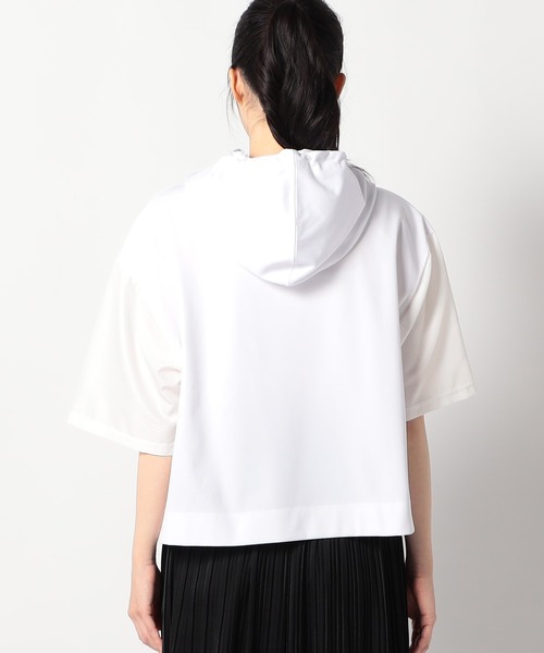 Grand PARK（グランドパーク）の「圧縮カノコ ショートワイドパーカー（その他トップス・レディース・ホワイト/ブラック/ネイビー・FREE）」の8枚目の写真