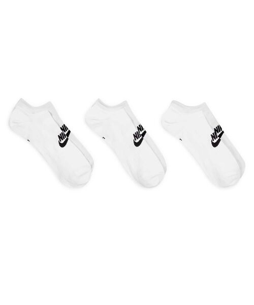 NIKE（ナイキ）の「ナイキ スポーツウェア エブリデイ エッセンシャル ノーショウ ソックス (3足) / Nike Sportswear Everyday Essential No-Show Socks (3 Pairs) DX5075-100 White（ソックス/靴下・メンズ・ホワイト・21-23/23-25/25-27/27-29）」の3枚目の写真